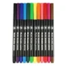 STYLOS FEUTRE DOUBLE POINTE FINE ET PINCEAU X12PCS