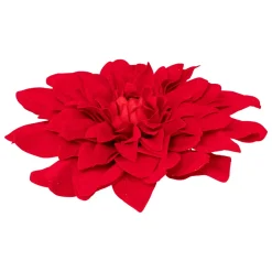 SUJET DE NOEL DAHLIA VELOURS ROUGE 20CM