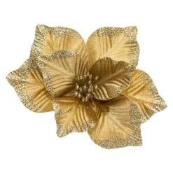 SUJET DE NOEL POINSETTIA OR