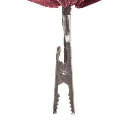 SUJET DE NOEL POINSETTIA TISSU ROUGE OR