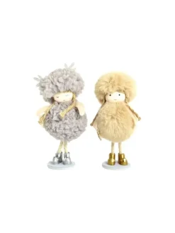 SUJET FILLE RENNE POMPON 13X4CM