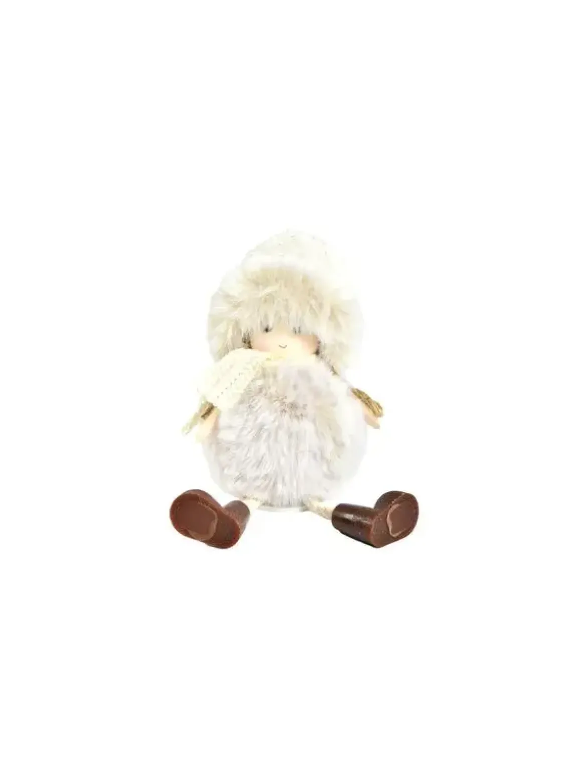 SUJET POMPON NATTES 15X4CM