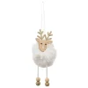 SUJET RENNE BOIS POLYESTER OR 11CM