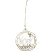 SUSPENSION AJOUREE NOEL BOIS ET BLANC
