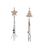 SUSPENSION ARGENT SAPIN ETOILE DENTELLE FLOCON PAI