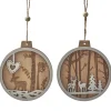 SUSPENSION BOIS BLANC FORET D.10CM