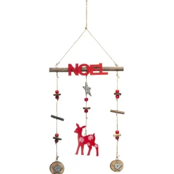 SUSPENSION BOIS MOBILE NOEL 38CM