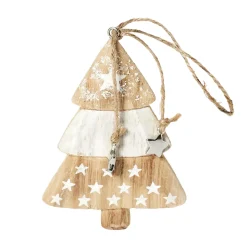 SUSPENSION CLOCHE EN BOIS ETOILEE