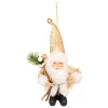 SUSPENSION DE NOEL PERE NOEL CADEAU OR 13CM