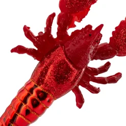 SUSPENSION DE NOEL VERRE HOMARD ROUGE 13CM