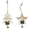 SUSPENSION ETOILE ET SAPIN ENNEIGE AVEC CLOCHE