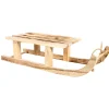 SUSPENSION LUGE EN BOIS VIEILLI 43X15CM