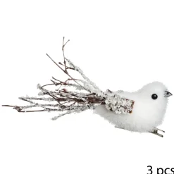 SUSPENSION OISEAU BRANCHE PINCE 16CM X3 PIECES
