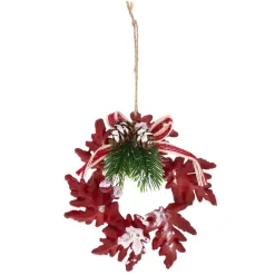 SUSPENSION PLASTIQUE COURONNE FLOCON 10CM