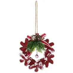 SUSPENSION PLASTIQUE COURONNE FLOCON 10CM