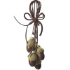 SUSPENSION VERRE GLANDS DORES X4 PIECES