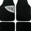 TAPIS AUTO 4 PCS MOQUETTE TALONNETTE PLASTIQUE DELTA