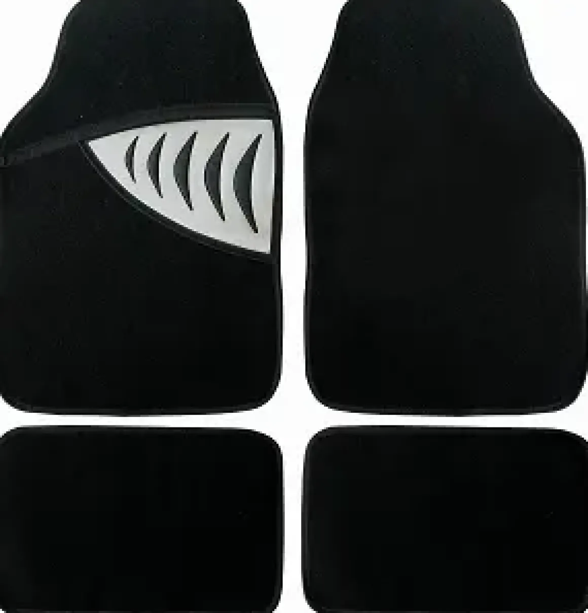 TAPIS AUTO 4 PCS MOQUETTE TALONNETTE PLASTIQUE DELTA