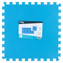 TAPIS MOUSSE PISCINE 8 PIECES BLEU