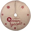 TAPIS SAPIN JUTE IMPRIME D.90CM
