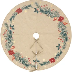 TAPIS SAPIN POINSETTIA D.90CM