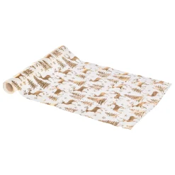 TISSU FORET BLANC OR 28X300CM