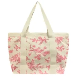 TOTE BAG DOUBLE ANSE RITOURNELLE ROSE