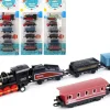 TRAIN A VAPEUR METAL PLASTQUE 5 WAGON