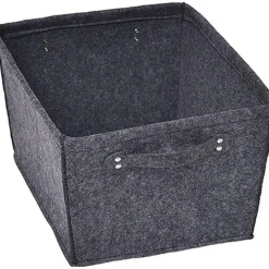 TRES GRANDE PANIERE DRESSING EVASEE EN FEUTRINE AVEC DEUX PO