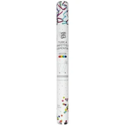 TUBE A CONFETTIS ET SERPENTINS 50CM