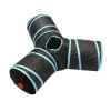 TUNNEL DE JEU POUR CHAT PLIABLE D.70X25CM BLEU