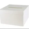 URNE CARREE CARTON BLANC 24.5X24.5X15CM