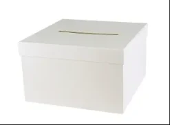 URNE CARREE CARTON BLANC 24.5X24.5X15CM