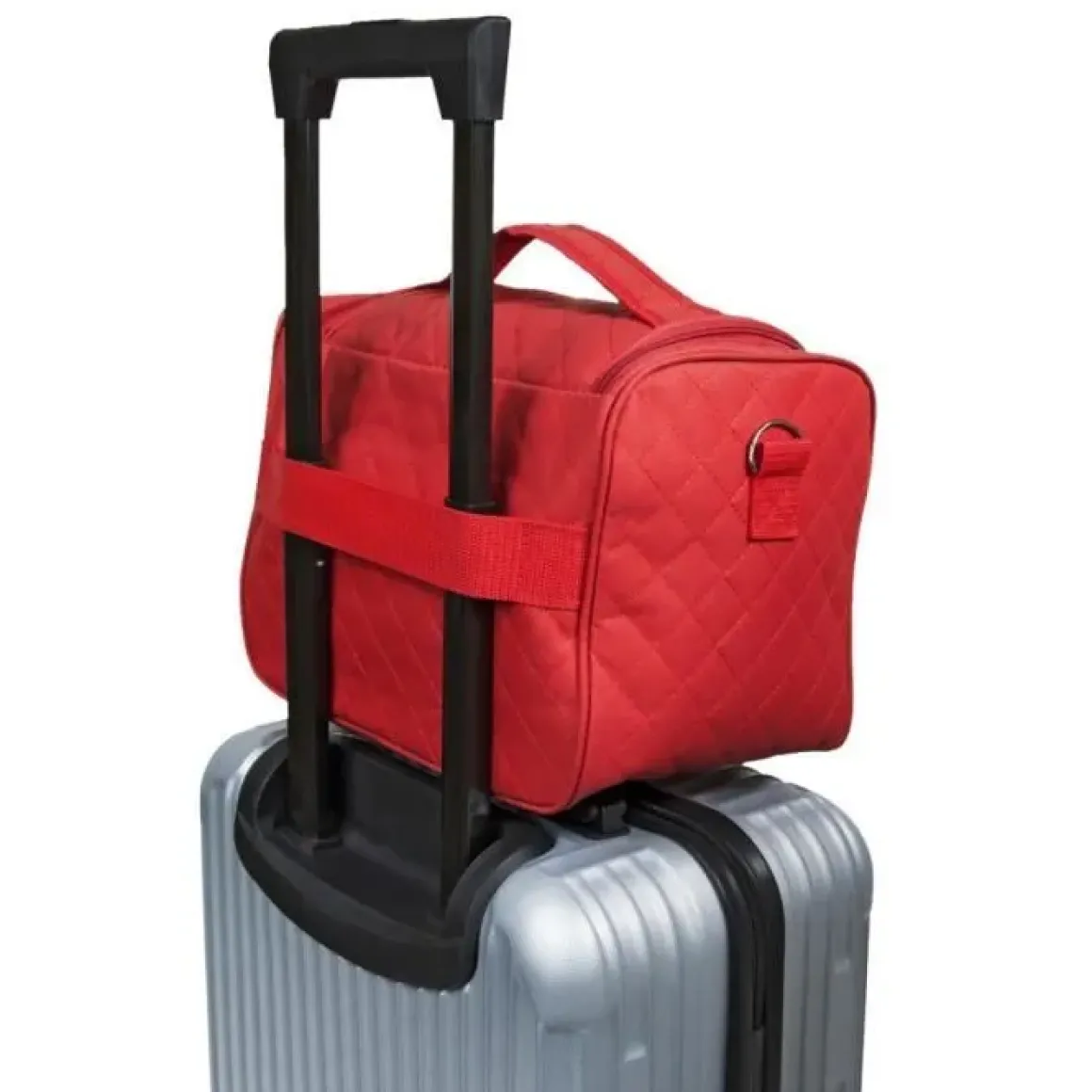 VANITYS TEXTILE MULTIPOCHES ZIPPEES ROUGE GM 24X34X26 CM