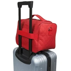VANITYS TEXTILE MULTIPOCHES ZIPPEES ROUGE MM 21X31X25 CM