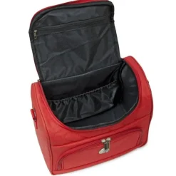VANITYS TEXTILE MULTIPOCHES ZIPPEES ROUGE PM 14X27X20 CM