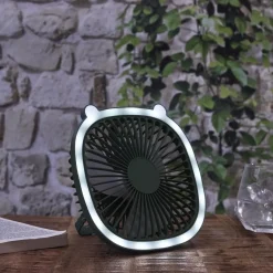 VENTILATEUR LED RECHARGEABLE USB 2 EN 1 KAWAII