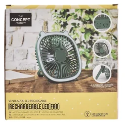 VENTILATEUR LED RECHARGEABLE USB 2 EN 1 KAWAII