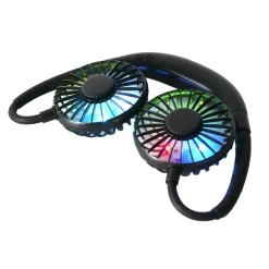 VENTILATEUR RECHARGEABLE TOUR DE COU LUMINEUX