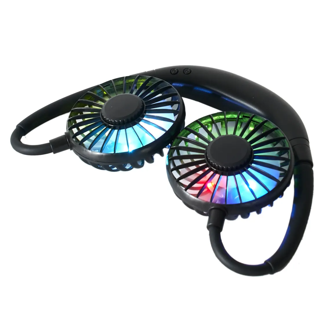 VENTILATEUR RECHARGEABLE TOUR DE COU LUMINEUX
