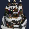 VILLAGE DE NOEL ATELIER KDO ET TRAIN A PILE 12 LEDS