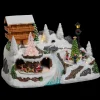 VILLAGE DE NOEL CHALET DANS SAPIN LUMINEUX