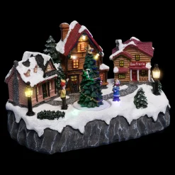 VILLAGE DE NOEL PLACE VILLAGE A PILE 7 LEDS
