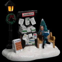 VILLAGE DE NOEL SCENETTE A PILE STAND 1LED